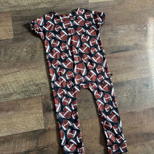 Baby Little Rangos Football Print Footie 3T boutique